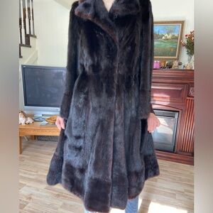 Elegant Black Fur Coat